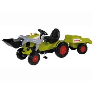 Smoby Tracteur à Pédales Claas Celtis Loader + Remorque