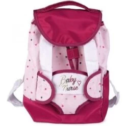 Smoby Baby Nurse - Sac à Dos - Porte-Bébé + Porte-Biberon Intégré - Pour Poupons Et Poupées - Sangles Réglables