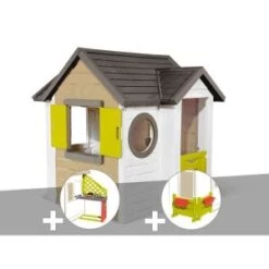 Smoby Cabane Enfant My New House + Cuisine D'été + Espace Jardin
