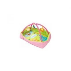 Smoby Tapis Avec Arche De Jeux / Aire D Eveil Bebe 2 En 1 Cotoons Rose Fille - 123x94x50cm / 88x57x50cm