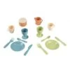 Smoby Little Green - Dinette - 14 Accessoires - Plastique Biosourcé - Dès 18 Mois - Fabriqué En France - 140606