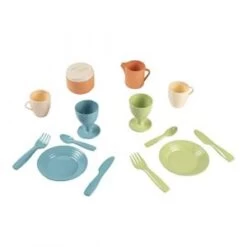 Smoby Little Green - Dinette - 14 Accessoires - Plastique Biosourcé - Dès 18 Mois - Fabriqué En France - 140606