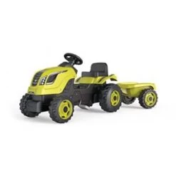 Smoby Tracteur à Pédales Farmer XL + Remorque - Vert