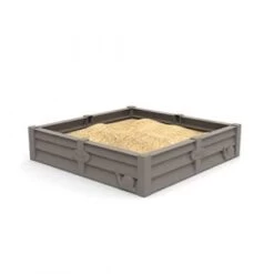 Smoby Bac Square Garden 2 En 1 : Bac à Sable Et Carré Potager - 76x76cm - Bâche De Fond Fournie